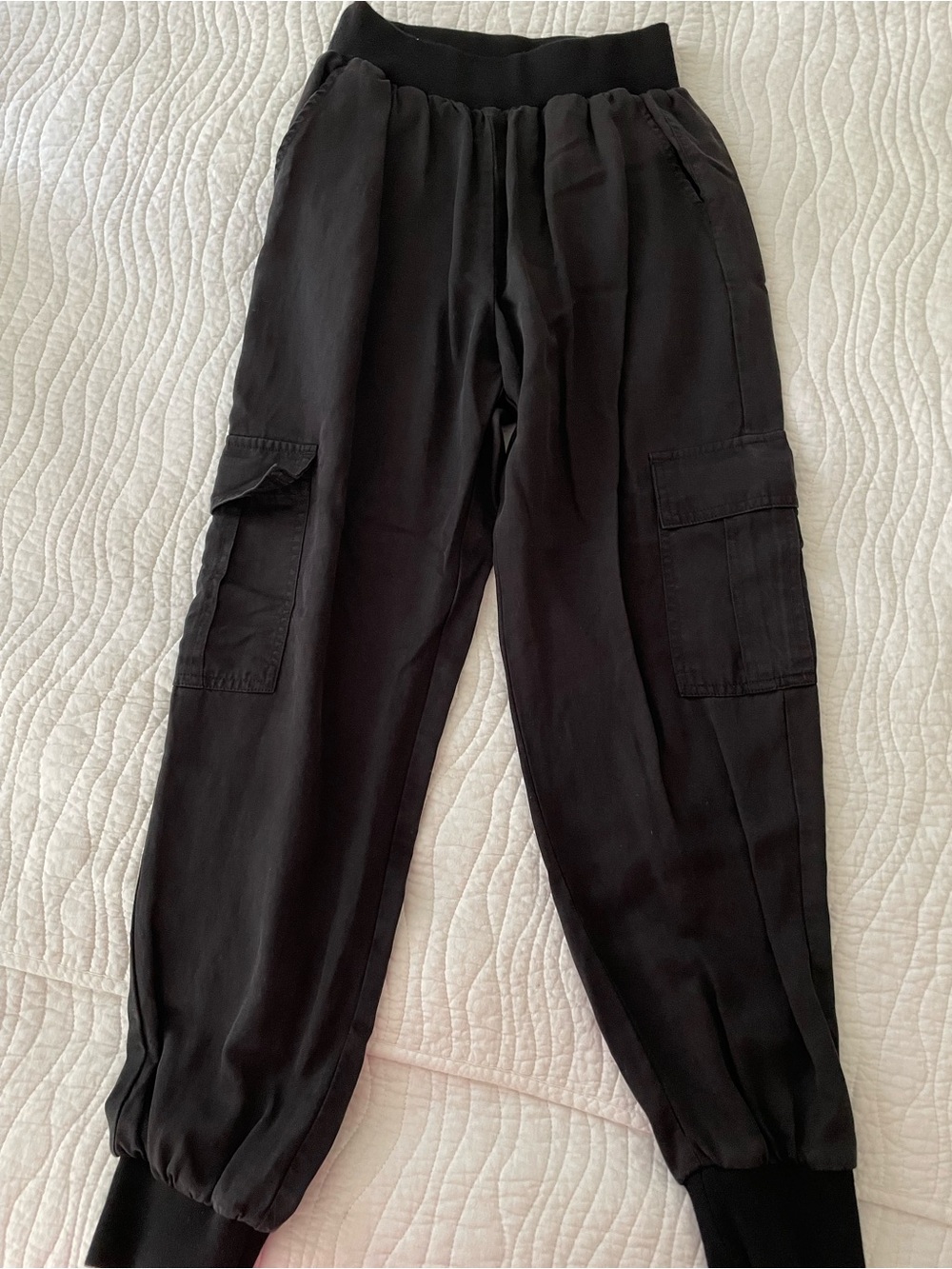 Blank NYC Black Cargo Jogger Pants for Women